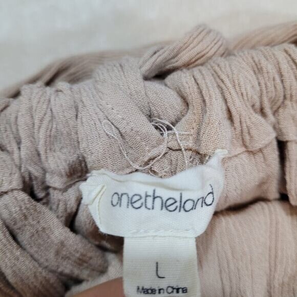 OneTheLand Beige Backless Maxi Dress - Size Large - Picture 5 of 10